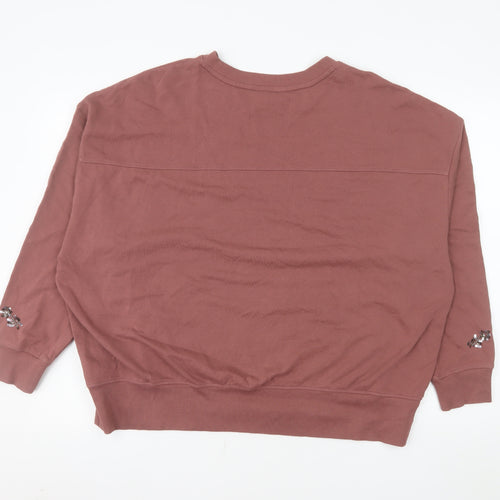 Marks and Spencer Women’s Brown Sequin Pullover Sweatshirt Size L