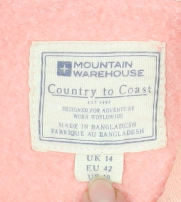 Mountain Warehouse Women's Pink Hooded Pullover Sweatshirt UK 14