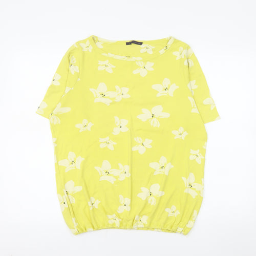 Marks and Spencer Women's Green Floral Cotton T-Shirt Size 22