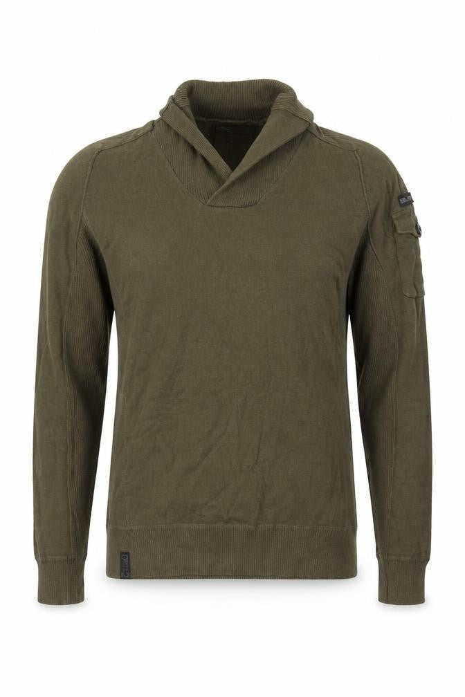 Front view of Next Men's Green Roll Neck Cotton Blend jumper, size M