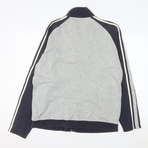 Next Men's Grey Cotton Full Zip Jacket Size L Casual Sportswear