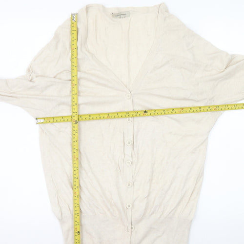 Rocha.John Rocha Women’s Ivory Cotton Long Sleeve Cardigan Size 12