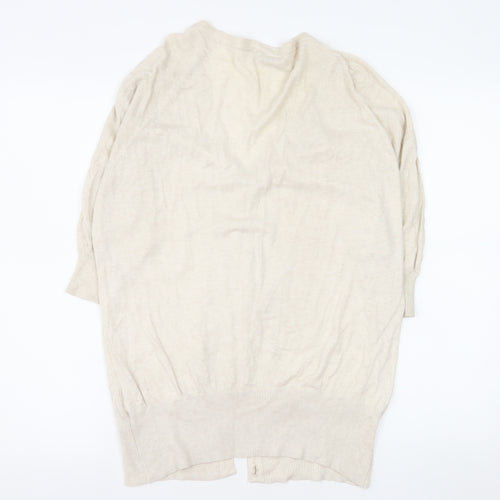 Rocha.John Rocha Women’s Ivory Cotton Long Sleeve Cardigan Size 12