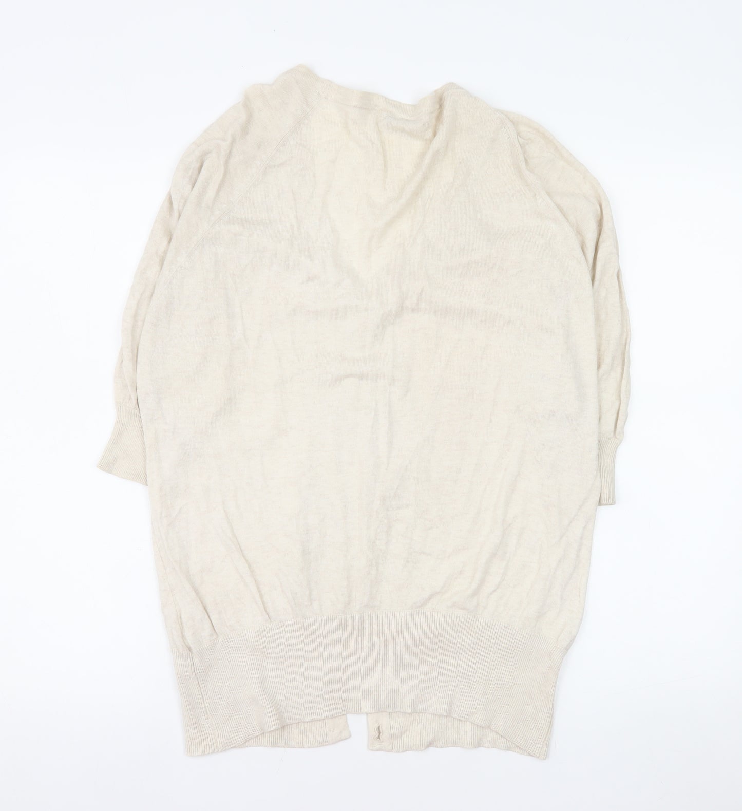 Rocha.John Rocha Women’s Ivory Cotton Long Sleeve Cardigan Size 12