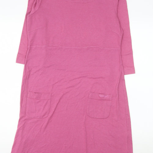 Weird Fish Womens Pink Size 14 Shift Knee Length Dress