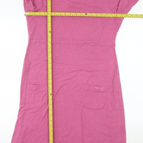 Weird Fish Womens Pink Size 14 Shift Knee Length Dress
