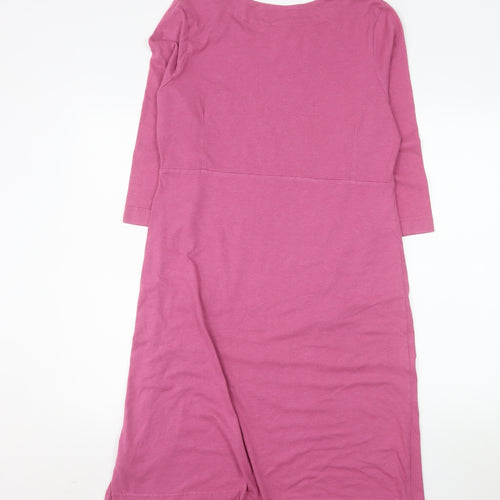 Weird Fish Womens Pink Size 14 Shift Knee Length Dress