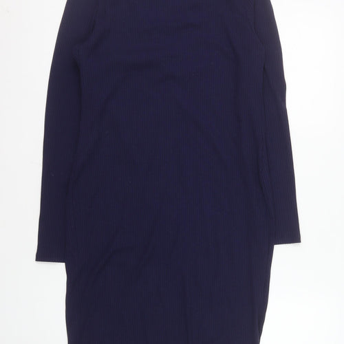 New Look Women Blue Maternity Size 14 Bodycon Long Sleeve Dress