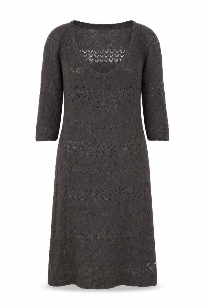 White Stuff Women Grey Size 8 Knit Knee Length Casual Dress