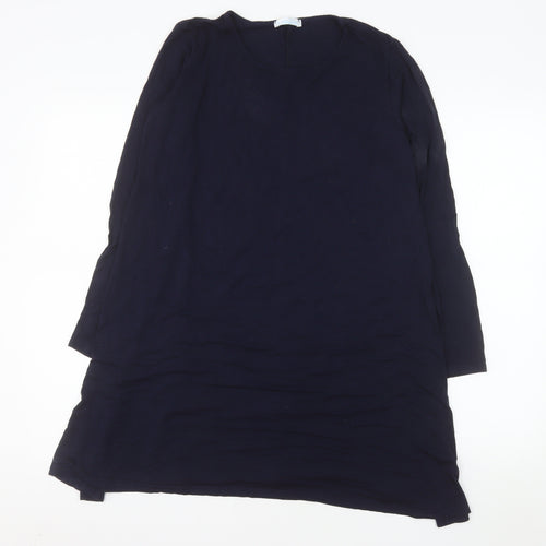 Liquid Women’s Navy Blue Long Sleeve Shift Dress Size M