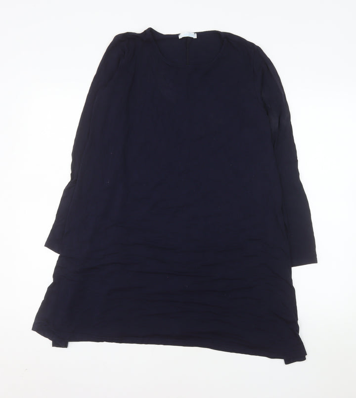 Liquid Women’s Navy Blue Long Sleeve Shift Dress Size M