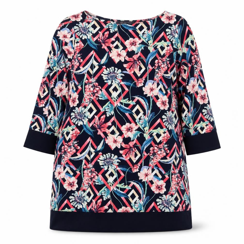 Front view of Marks & Spencer Women Multicoloured Floral Shift Dress, size 14