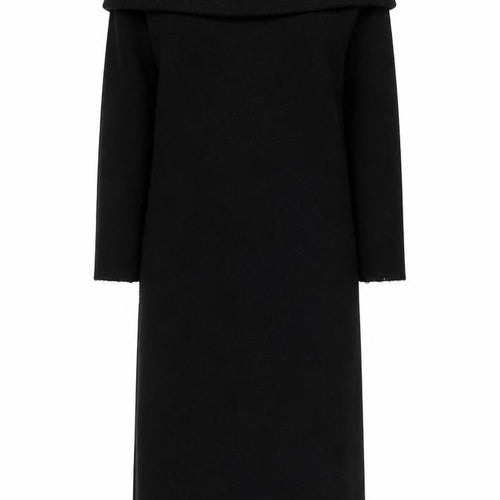 H&M Women’s Black Off Shoulder Knit Bodycon Midi Dress XS