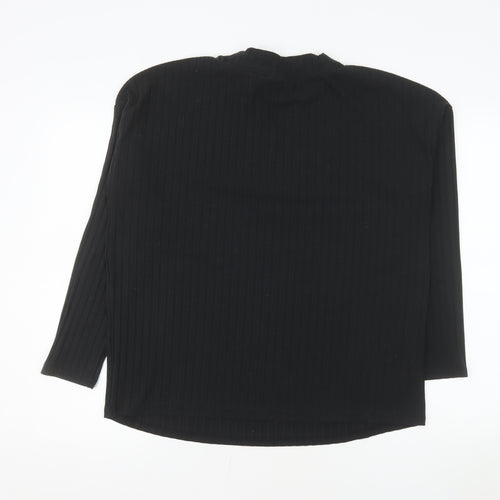 ONLY Maternity Black Mock Neck Long Sleeve Jersey Top Size L