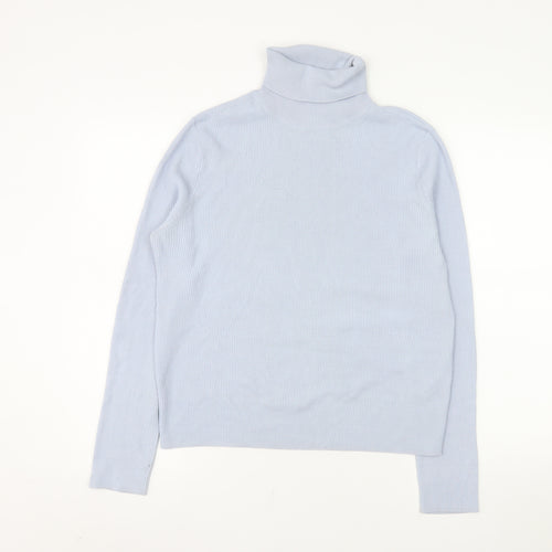 Collusion Women Blue Roll Neck Long Sleeve Acrylic Jumper Size 20