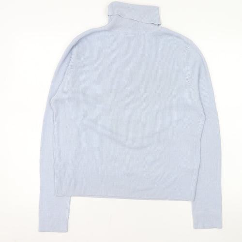 Collusion Women Blue Roll Neck Long Sleeve Acrylic Jumper Size 20