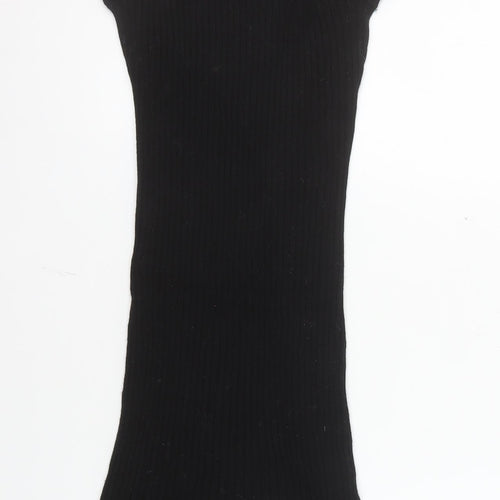 Brave Soul Women's Black Midi Bodycon Sleeveless Knit Dress M