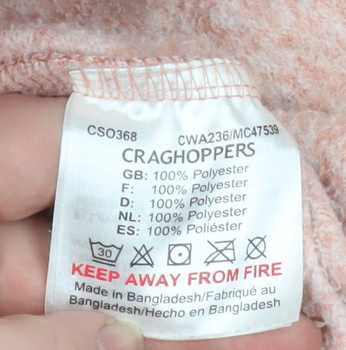 Craghoppers Womens Pink Full Zip Fleece Jacket Size 12
