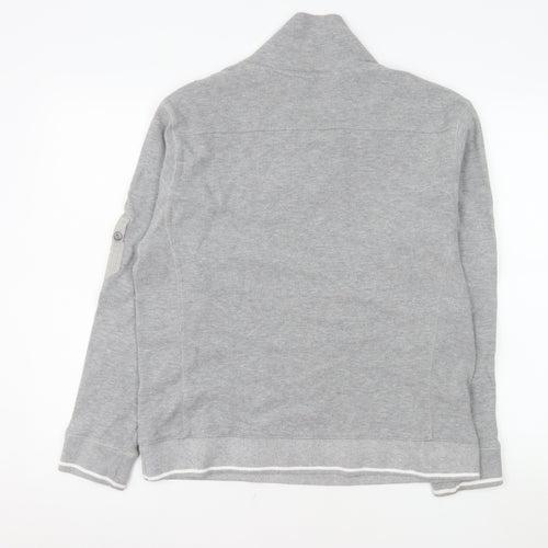 Lee Cooper Men's Grey Henley Sweatshirt Large