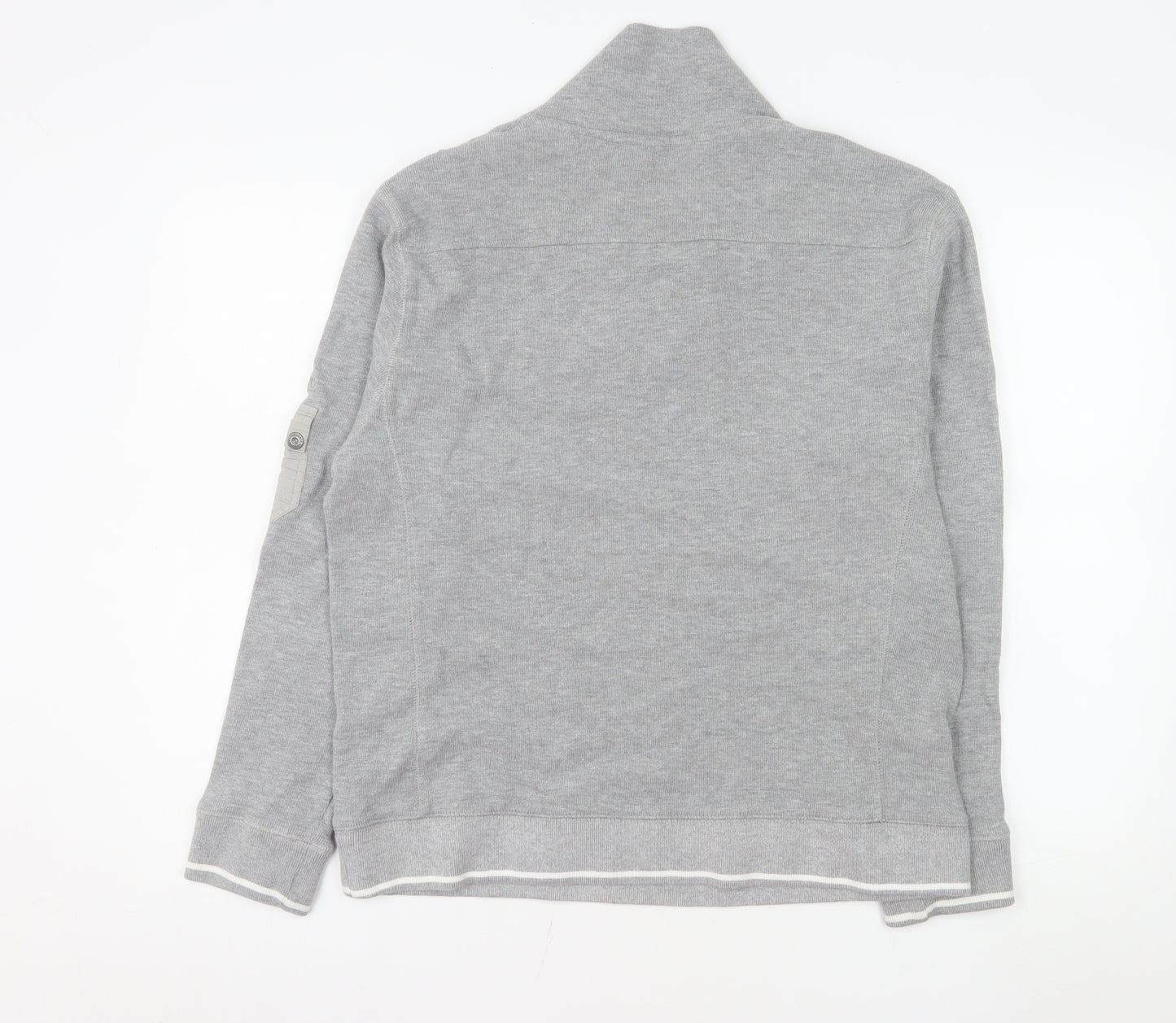 Lee Cooper Men's Grey Henley Sweatshirt Large