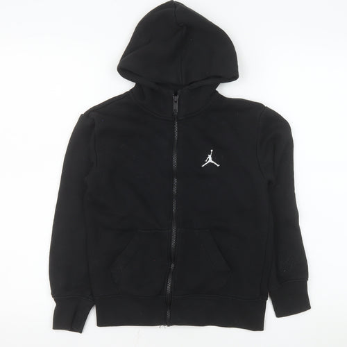 Jordan Boys Black Hoodie Jacket 8-10 Years Full Zip Hooded Fleece