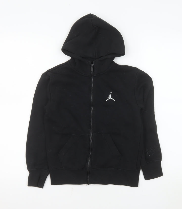 Jordan Boys Black Hoodie Jacket 8-10 Years Full Zip Hooded Fleece