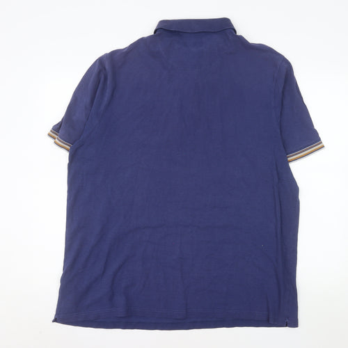 Marks and Spencer Men's Blue 2XL Cotton Polo Shirt