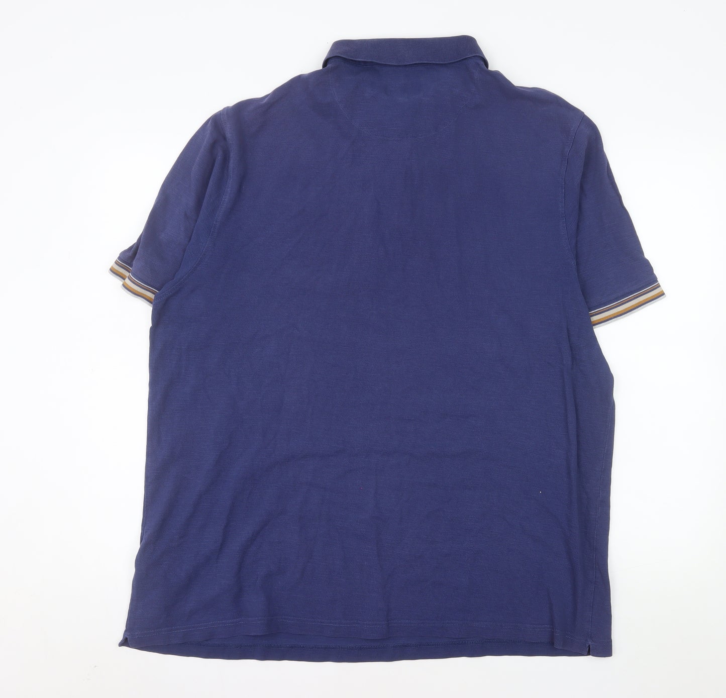 Marks and Spencer Men's Blue 2XL Cotton Polo Shirt