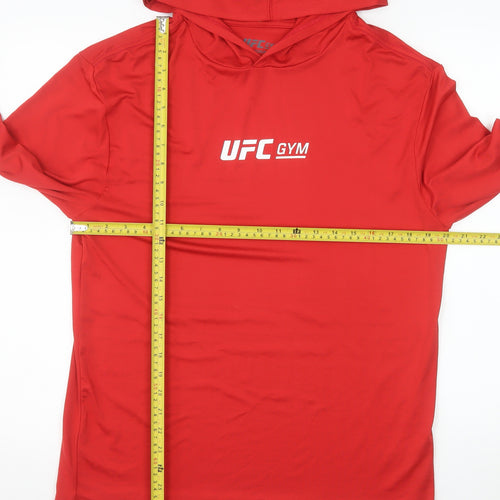 UFC Gym Mens Red Pullover Athletic Hoodie M Long Sleeve Sports Top