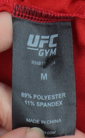 UFC Gym Mens Red Pullover Athletic Hoodie M Long Sleeve Sports Top