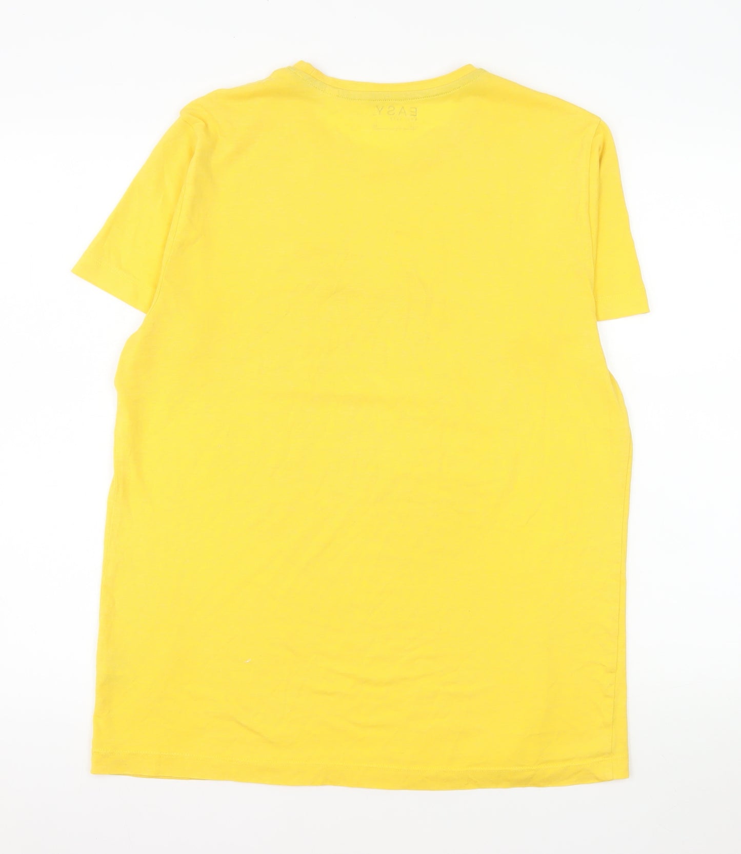 EASY Men’s Yellow Surf Beach Graphic Short Sleeve T-Shirt M