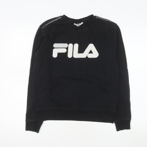 FILA Mens Black Crew Neck Pullover Sweatshirt Size S