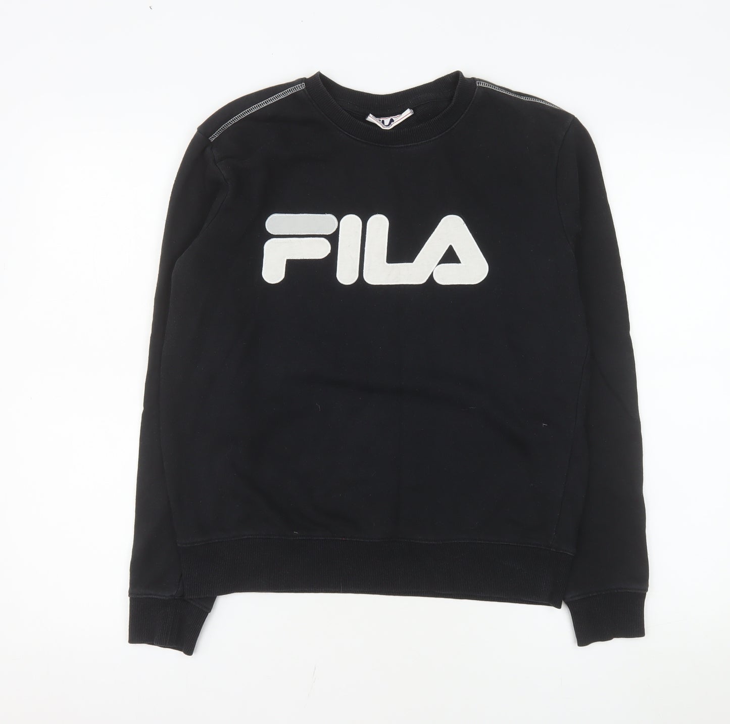FILA Mens Black Crew Neck Pullover Sweatshirt Size S