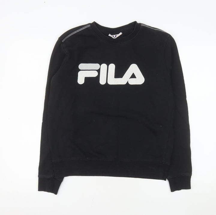 FILA Mens Black Crew Neck Pullover Sweatshirt Size S