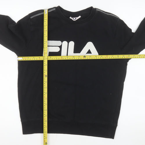 FILA Mens Black Crew Neck Pullover Sweatshirt Size S