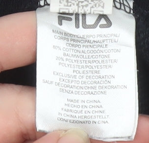 FILA Mens Black Crew Neck Pullover Sweatshirt Size S