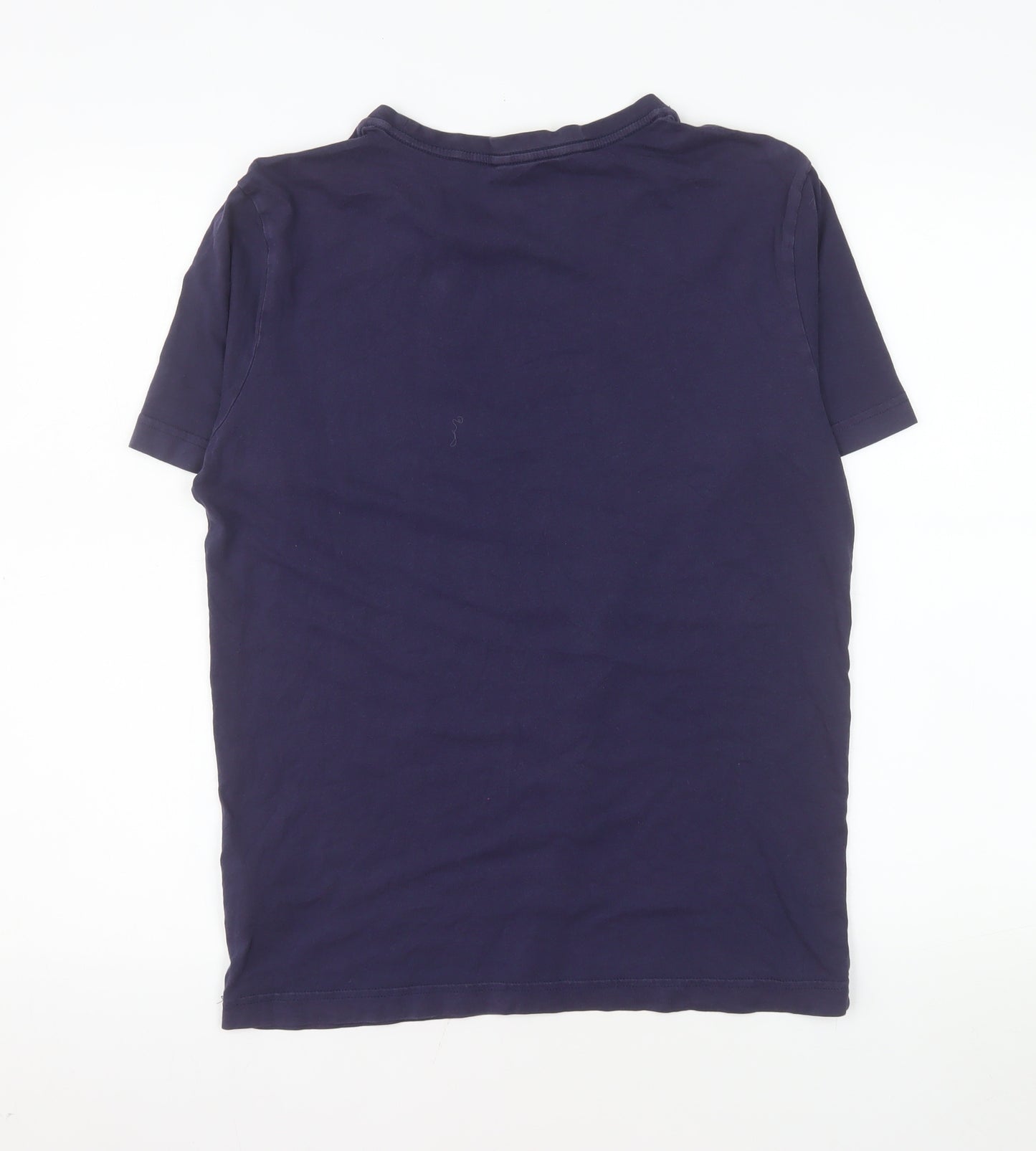 Puma Men's Navy Blue Cotton Crew Neck Short Sleeve T-Shirt M
