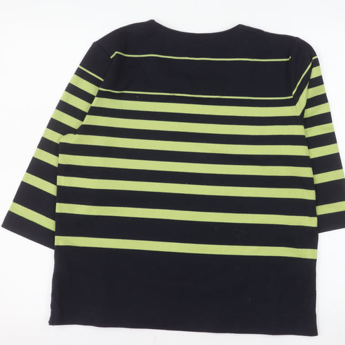 TIGI Women’s Multicoloured Striped 3/4 Sleeve T-Shirt Size 14