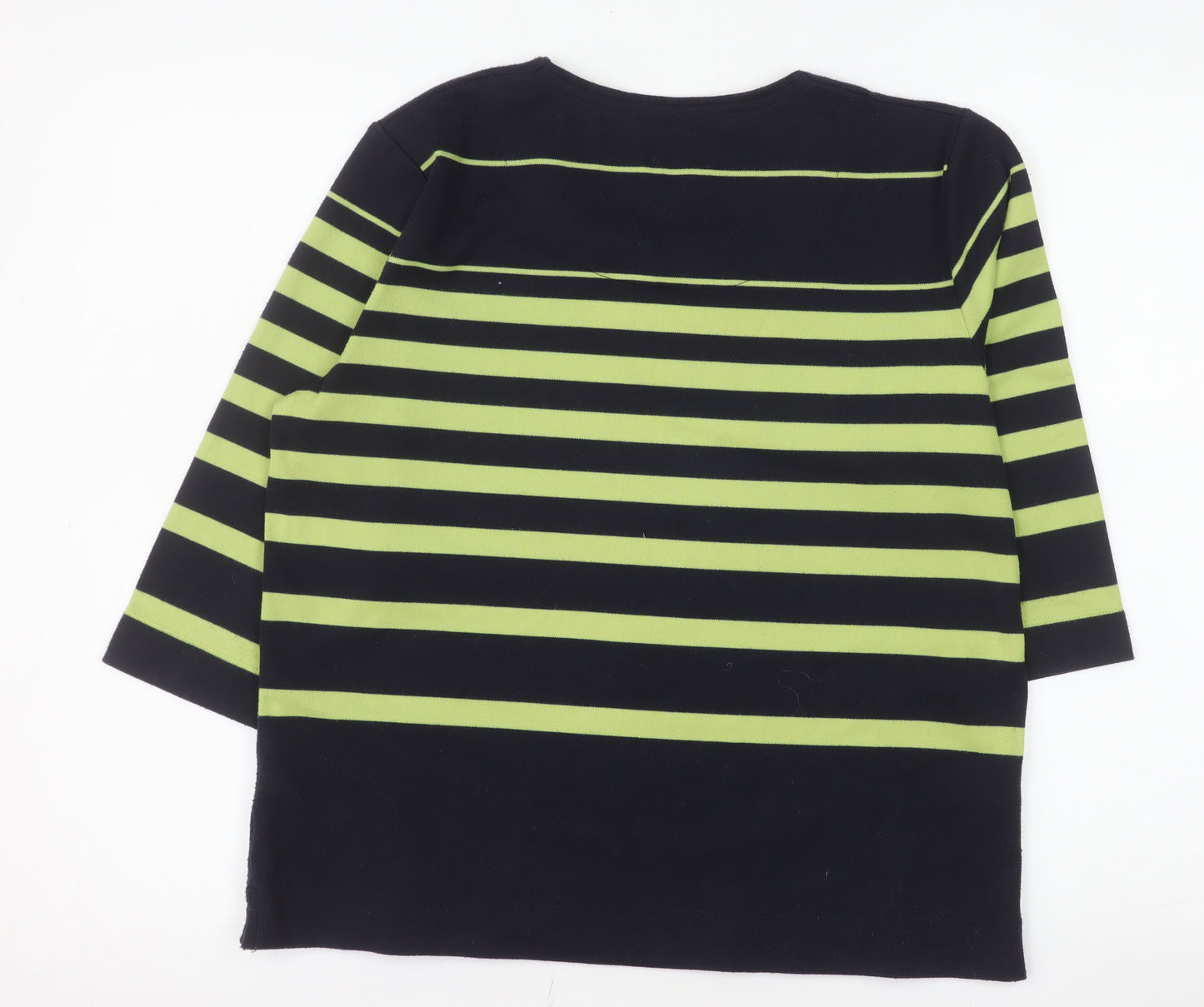 TIGI Women’s Multicoloured Striped 3/4 Sleeve T-Shirt Size 14
