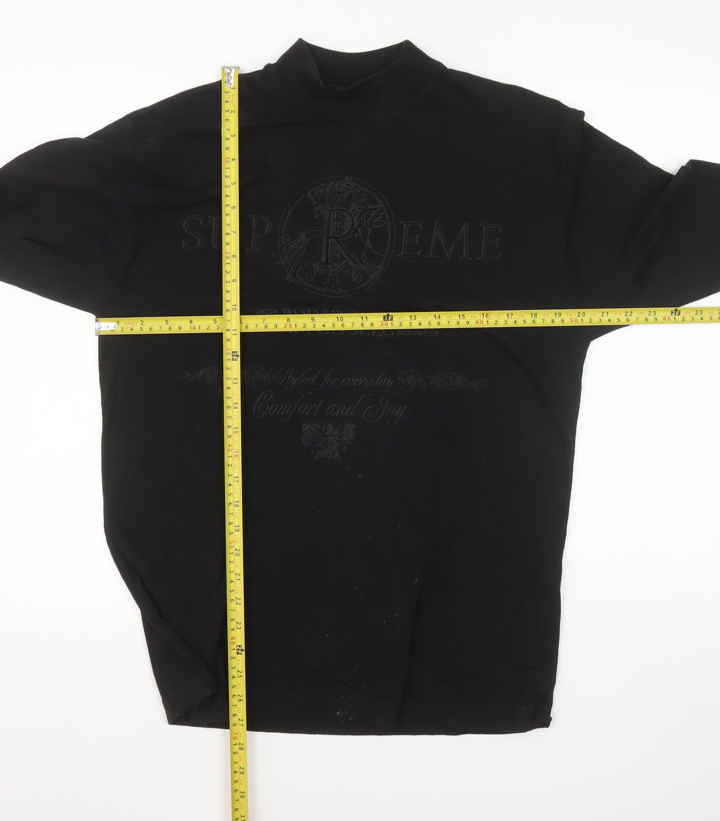 Falmer Cosy Club Women's Black Long Sleeve Mock Neck Cotton Top S