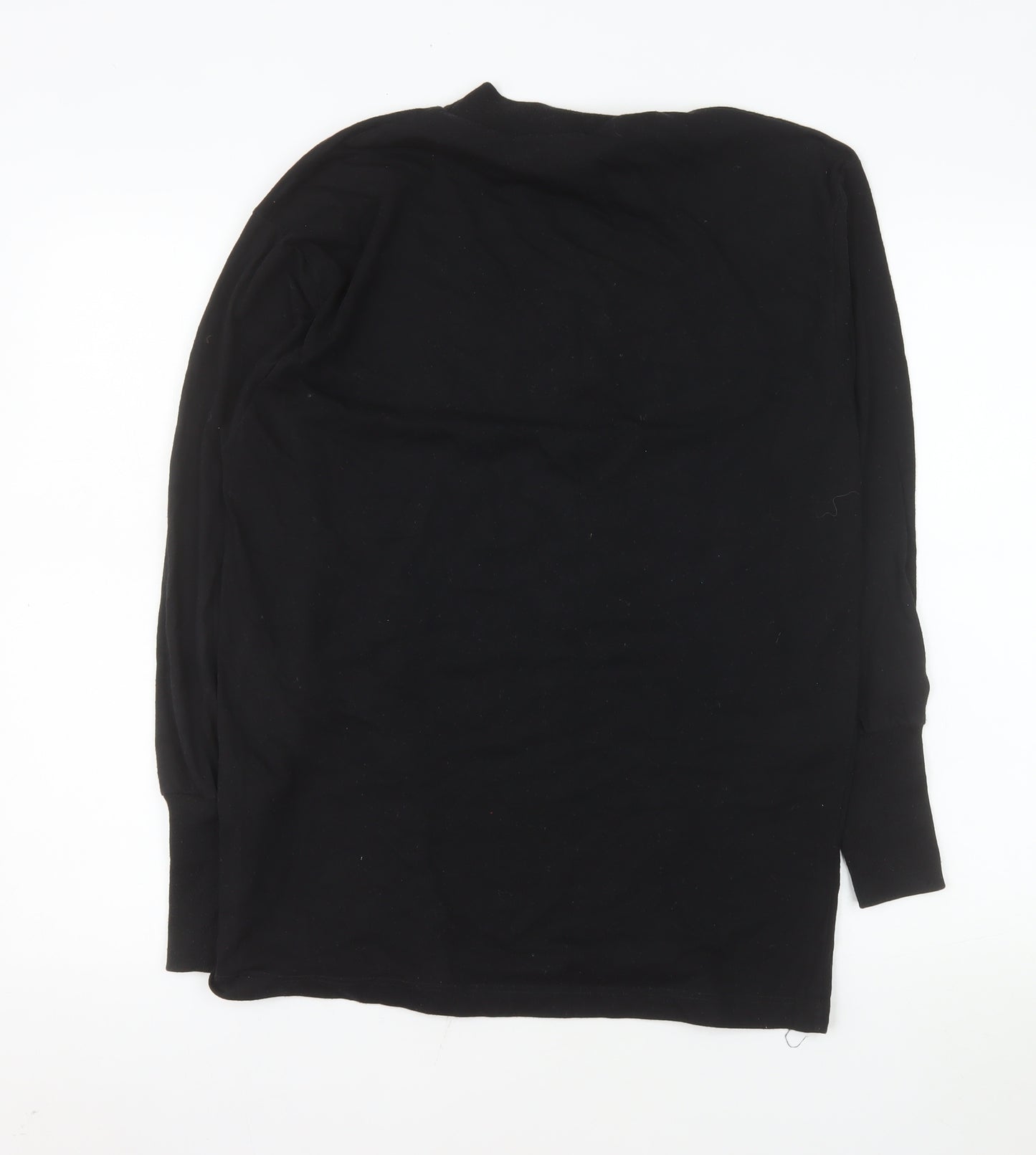 Falmer Cosy Club Women's Black Long Sleeve Mock Neck Cotton Top S