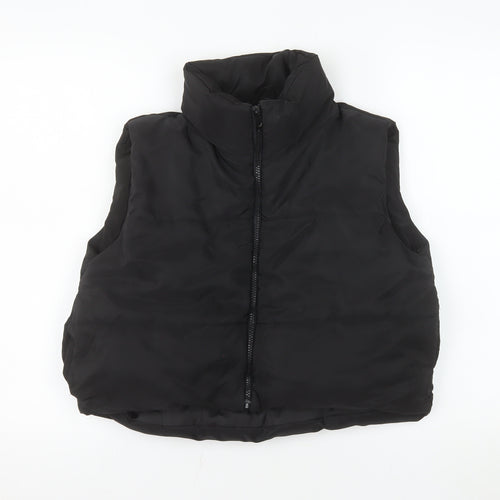 Rising Women Black S Puffer Waistcoat Lightweight Quilted Gilet