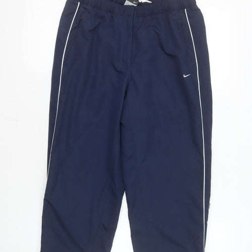 Nike Boys Blue Track Pants S Lightweight Activewear Trousers