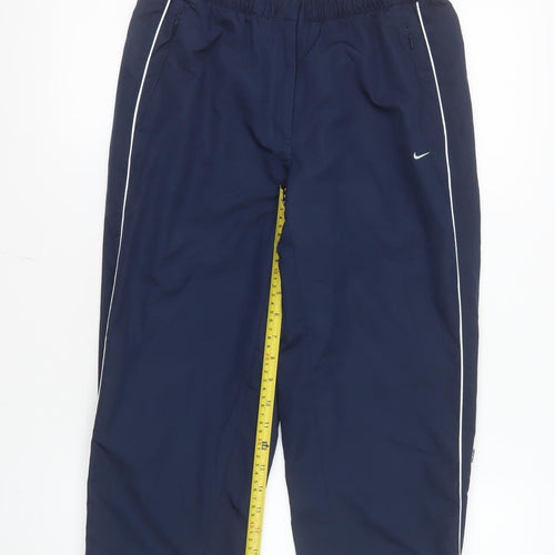Nike Boys Blue Track Pants S Lightweight Activewear Trousers