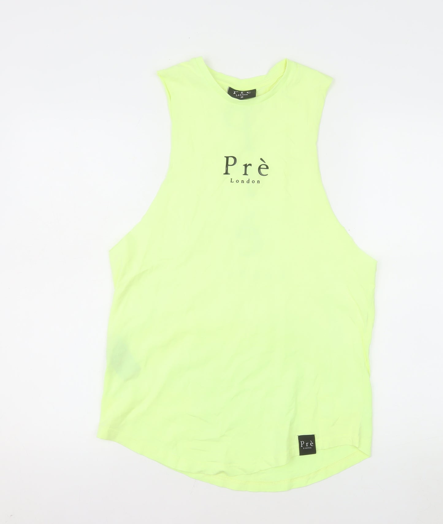 Prè London Men's Yellow XS Sleeveless Cotton Tank Top