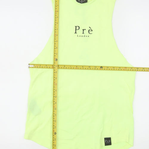 Prè London Men's Yellow XS Sleeveless Cotton Tank Top