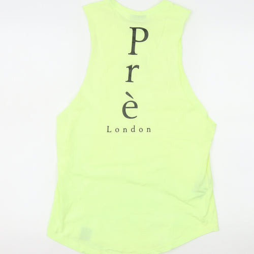 Prè London Men's Yellow XS Sleeveless Cotton Tank Top