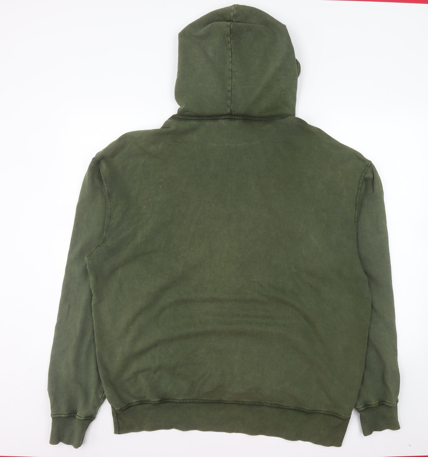 Next Men's Green L Pullover Hoodie 100% Cotton Casual Sweatshirt
