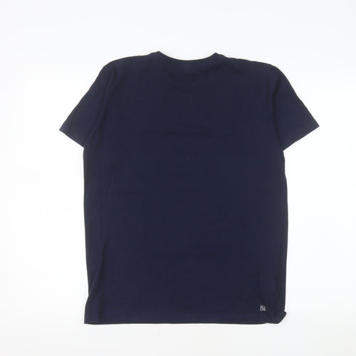Lacoste Unisex Blue Cotton Blend Short Sleeve T-Shirt Size L