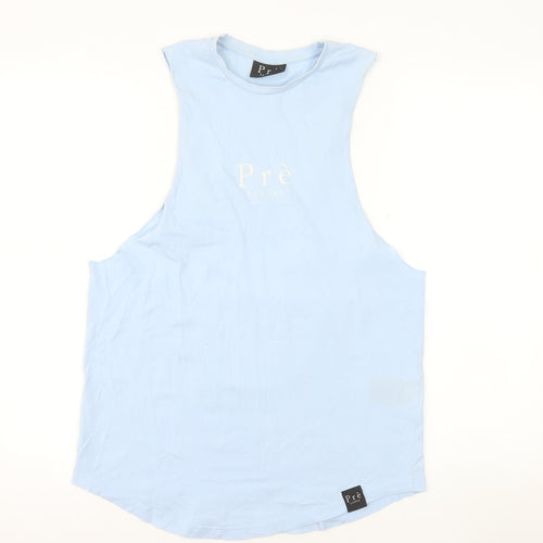 Prè London Men's Blue XS Cotton Sleeveless Tank Top